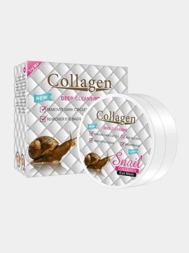 Коллагеновые гидрогелиевые патчи Collagen для зоны вокруг глаз с муцином улитки, Белый, 200 гр