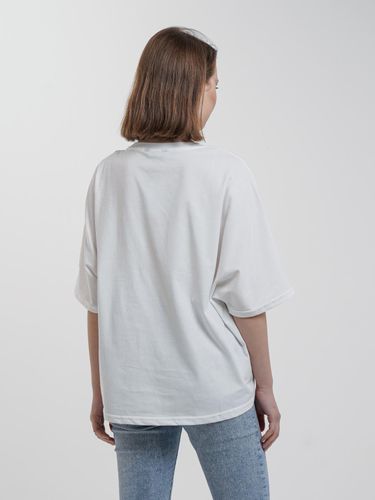Женская однотонная базовая футболка с рукавом до локтя Anaki 016, Белый, купить недорого