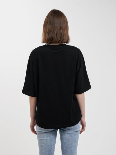 Женская однотонная базовая футболка с рукавом до локтя Anaki 016, Черный, купить недорого