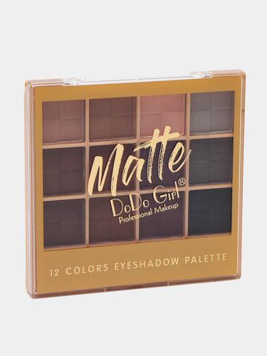 Палетка теней для век Matte Eyeshadow DoDo Girl, 12 цветов, Черный