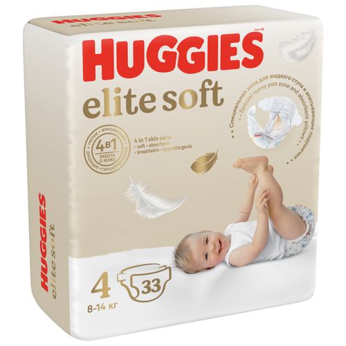 Подгузники Huggies Elite Soft 4 (8-14 кг), 33шт