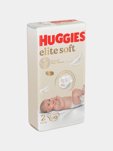 Подгузники Huggies Elite Soft 2 (3-6кг), 50 шт