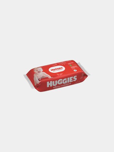 Huggies Ultra Comfort Детские влажные салфетки Алоэ Без спирта  Натуральные волокна 56 шт. 