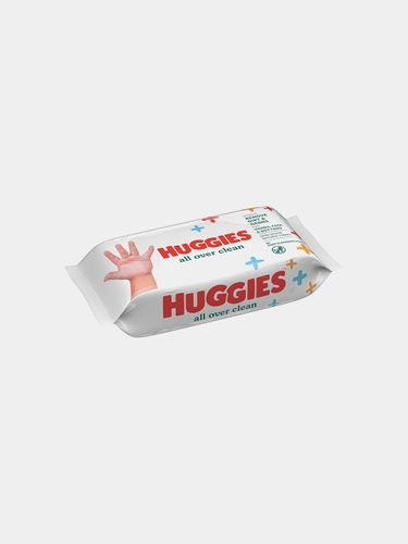 Huggies All over clean Детские влажные салфетки Для тела Для рук Для лица Гипоаллергенные без спирта 56 шт. 