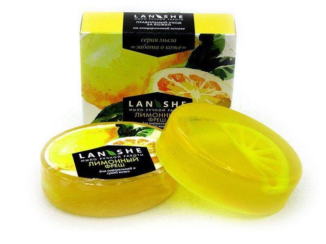 Мыло ручной работы LanShe, Лимонный фреш, фото
