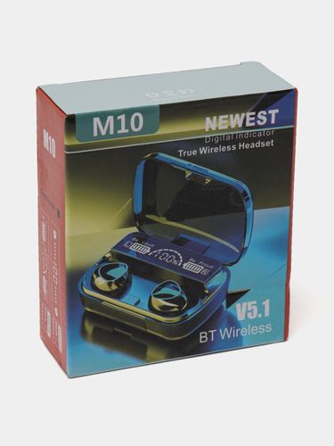 Беспроводные наушники M10 Power Bank с микрофоном, Черный, фото