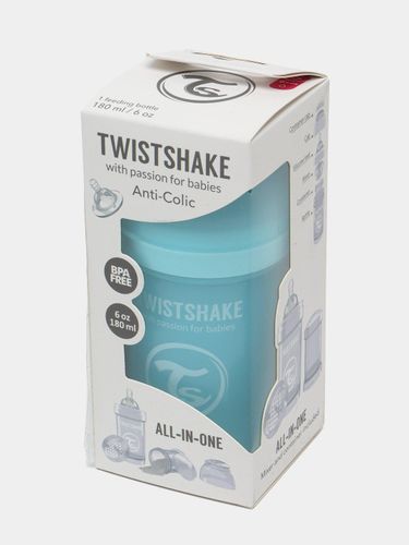 Бутылочка антиколиковая Twistshake, Синий, 260 мл, фото