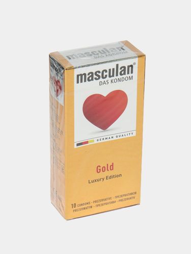 Prezervativlar Masculan Gold Luxury Edition, 10 dona