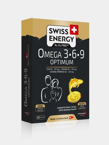 Омега 3-6-9 Optimum Swiss Energy, 30 капсул