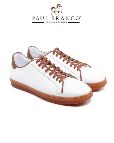 Кроссовки Paul Branco 23474, Белый-Коричневый