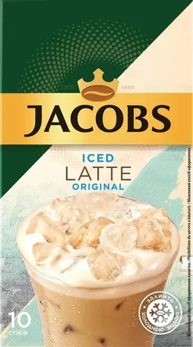 Кофе растворимый Jacobs Iced Latte Original, 10 пакетиков
