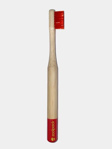 Бамбуковая зубная щетка Zoolpack 152C, Красный