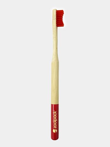 Бамбуковая зубная щетка Zoolpack 195С, Красный