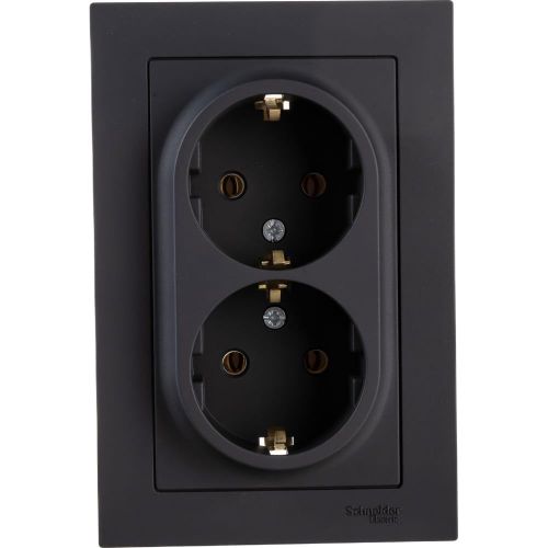 Rozatka 2-joyli Systeme Electric AtlasDesign ATN001024, Qora, в Узбекистане