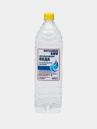 Texnik maqsadlar uchun distillangan suv, 1,5 l