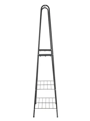 Tреугольная вешалка напольная с полками сборная KMM_117, Черный, купить недорого