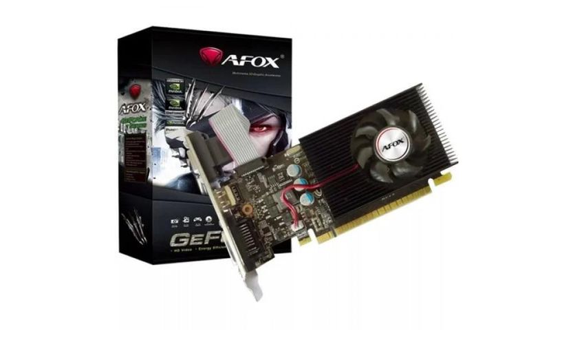 Видеокарта AFOX GeForce GT610 2GB DDR3 64Bit, Черный