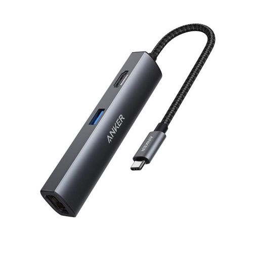 USB-hab adapter Anker PowerExpand+, kulrang