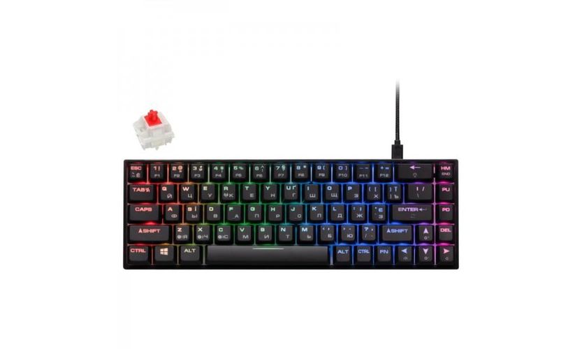 Клавиатура игровая 2E Gaming Keyboard KG380, Черный