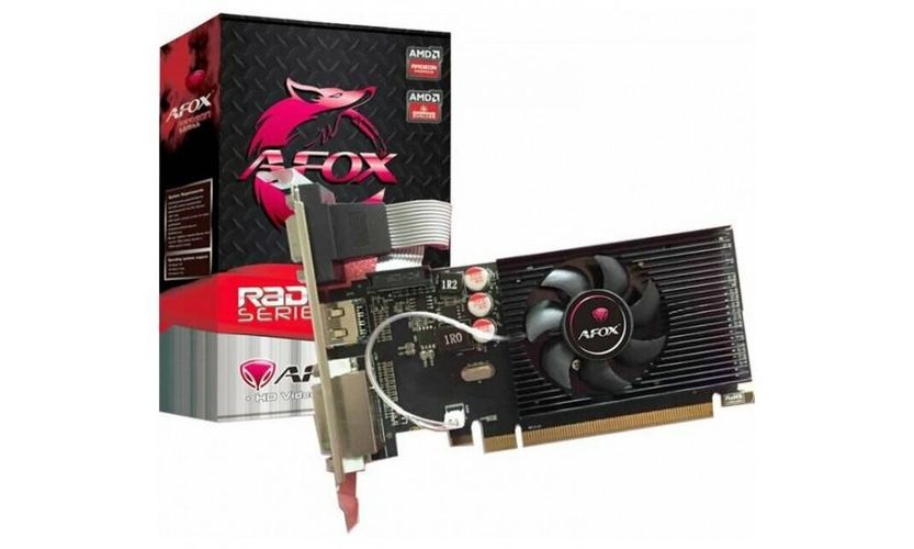 Видеокарта AFOX Radeon R5 220 2GB DDR3 64Bit, Черный