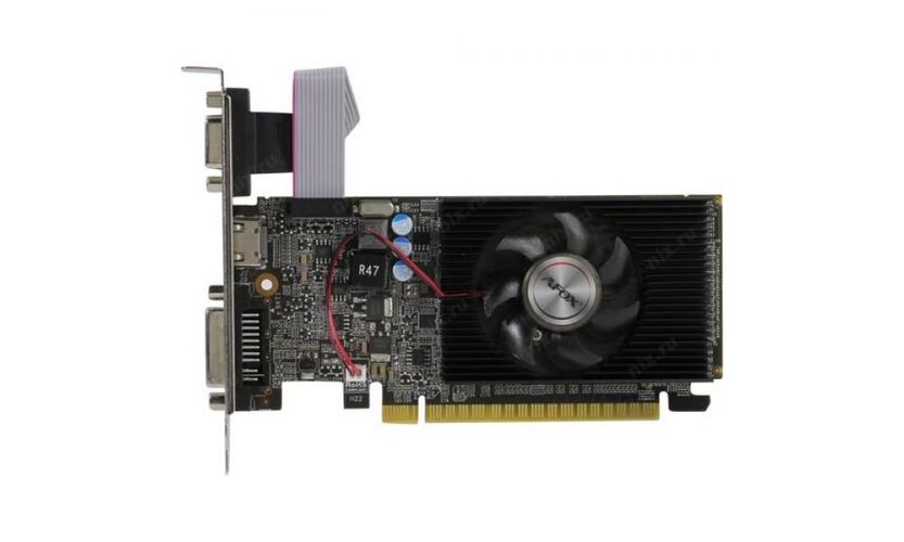 Videokarta  AFOX GeForce GT610 1GB DDR3 64Bit, qora, купить недорого