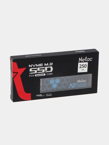 Твердотельный накопитель Netac ssd m.2 250gb pcie 3.0 nv3000, Черный