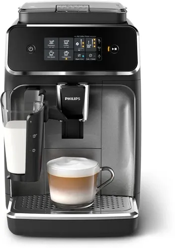 Philips EP2236/40 Fully automatic espresso machine Series 2200 with 3 beverage options (Espresso, Hot water, Cappuccino, Coffee) - Glossy Black, в Узбекистане