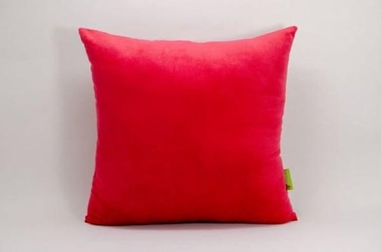 Декоративная подушка Yastex бархатная для офиса, дома и автомобиля Ya110, 40х40 см, Розовый