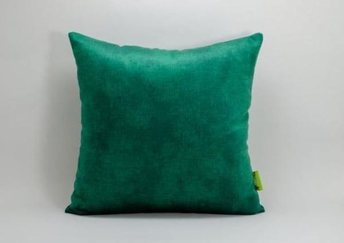 Декоративная подушка Yastex бархатная для офиса, дома и автомобиля Ya104, 40х40 см, Темно-Зеленый