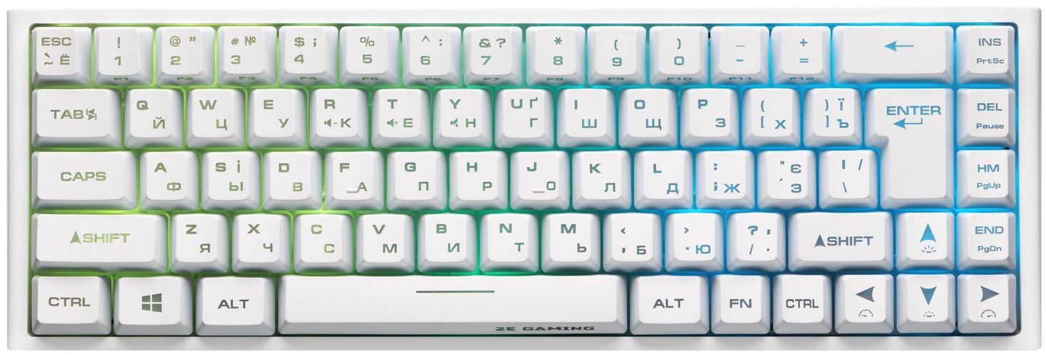 Клавиатура игровая 2E Gaming KG350, Белый