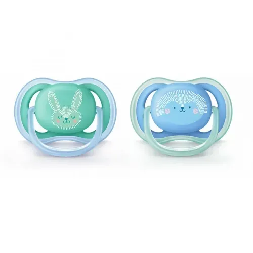 Philips AVENT SCF344/22 Soothers with Designs Ultra Air 6-18m, (For Boys) - 2 pcs.