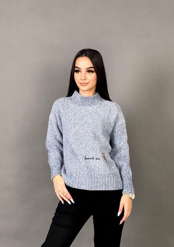 Шерстяной свитер Azaly S514, Серый