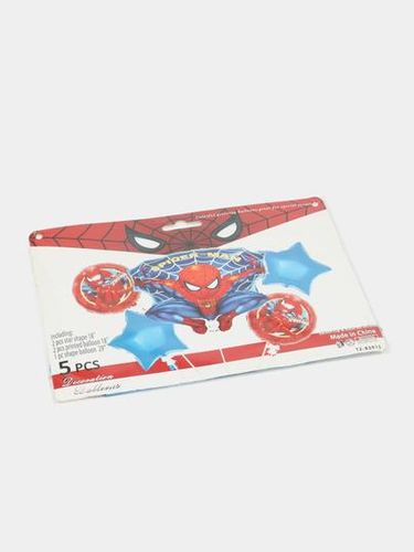Набор воздушных шаров "Человек-паук", 5 шт, Красный/Синий, купить недорого