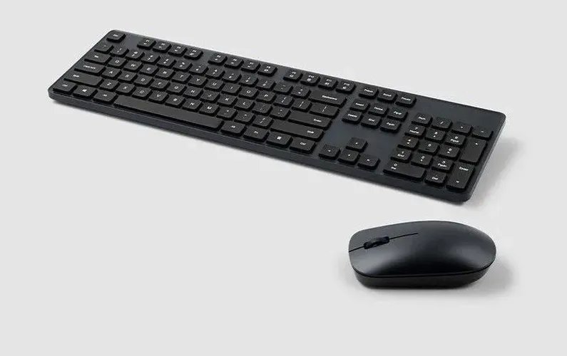 Клавиатура и мышь беспроводные Xiaomi Mi Wireless Keyboard and Mouse Combo + RU Гравировка, фото