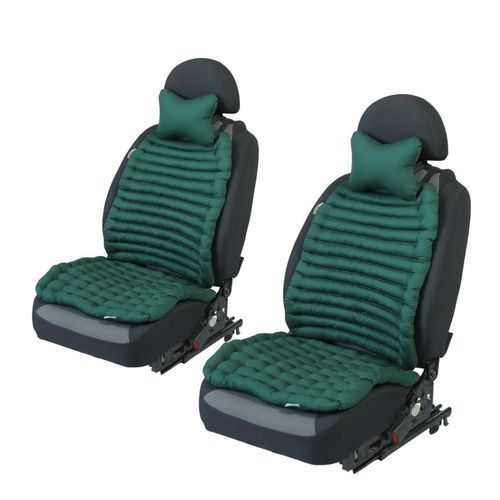 Ортопедические подушки из рисовой шелухи на 2 передних сиденья Ecomfort 3в1 Маленький P-1, Зеленый