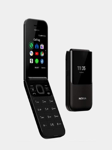 Кнопочный телефон Nokia 2720 Flip, Черный, 512 MB/4 GB