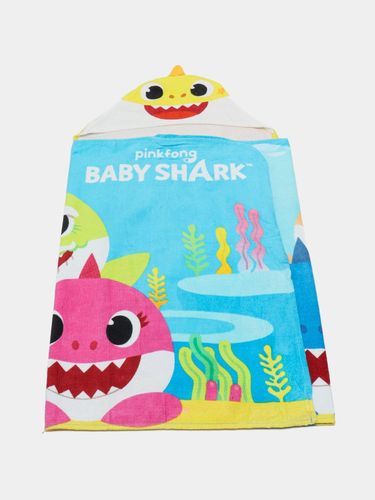 Bolalar hammomi va plyaj sochiqlari Baby Shark Ellos EL-143, 64х125 sm, Havo rang