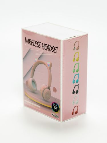 Quloqli minigarnituralar Wireless Headset RGB Mz-08, Pushti, фото № 4