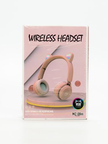 Quloqli minigarnituralar Wireless Headset RGB Mz-08, Pushti, фото