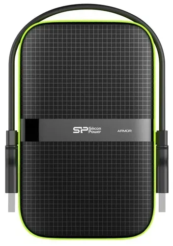 Внешний жесткий диск HDD Silicon Power Armor A-60, Черно-зеленый, 1 TB, купить недорого