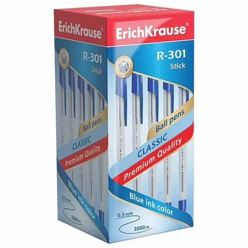 Sharikli ruchka Erichkrause R-301 Classic Stick 1.0, 50 dona, Ko`k