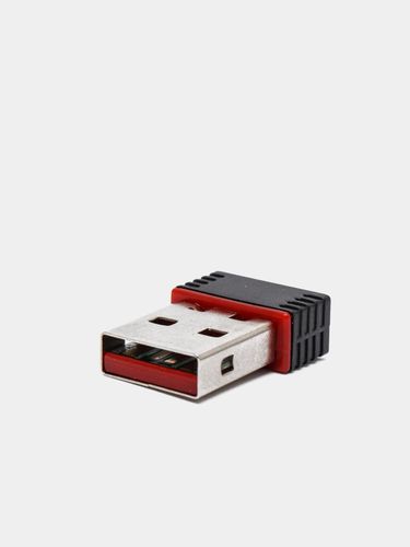 Беспроводной мини адаптер WI-FI USB до 130 м, Черно-красный, фото