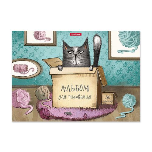 Rasm uchun albom Erichkrause Cat & Box А4, 30 varaq