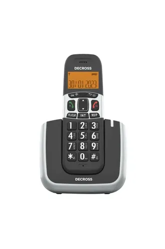 Simsiz radio telefon Decross Dect DC1004, Qora