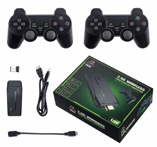 10 000 ta retro o‘yinli Game Stick Lite o‘yin konsoli, 64 GB, qora