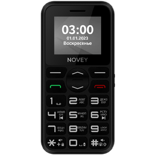 Mobil tugmali telefon Novey B300, Qora