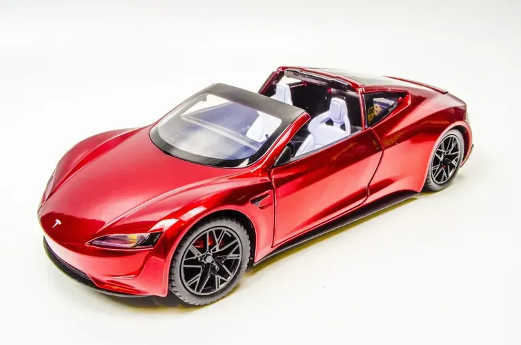 Машинка игрушка Che Zhi Tesla Roadster, Красный