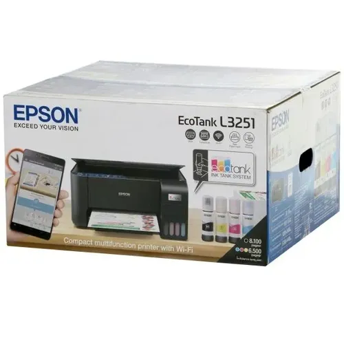 Принтер струйный цветной Epson L3251 МФУ 3в1, Черный, фото