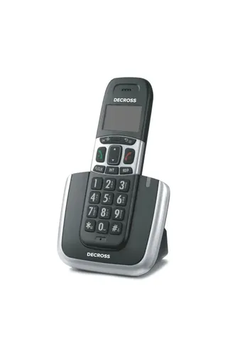 Simsiz radio telefon Decross Dect DC1004, Qora, купить недорого