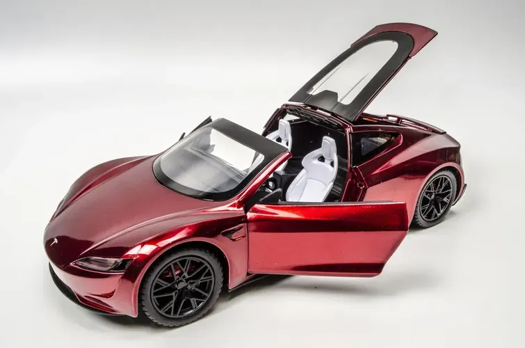 Машинка игрушка Che Zhi Tesla Roadster, Красный, фото